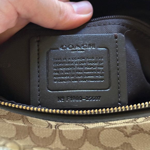 NWOT Coach Signature Small Dufflette Signature Jacquard Tan/Brown Crossbody Bag
